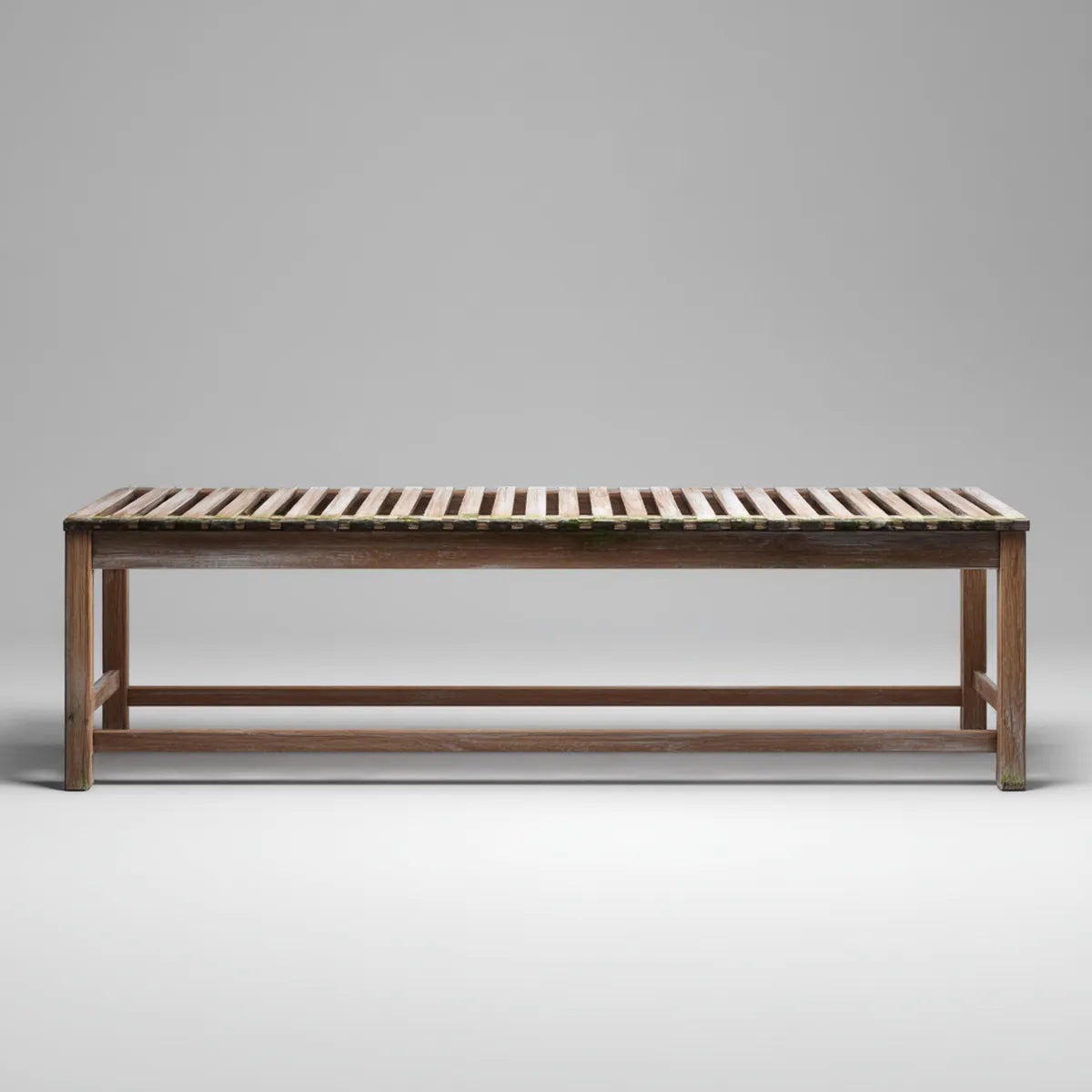 Panca da giardino in teak massello marrone 150 x 40 x 45 cm rettangolare
