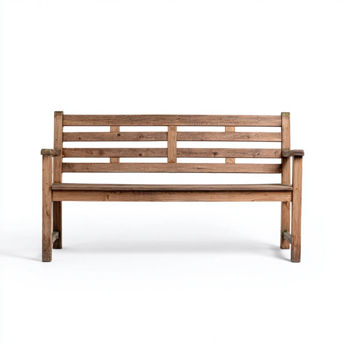 Panca da giardino 2 posti marrone 120 x 60 x 85 cm in legno massello di pino rettangolare