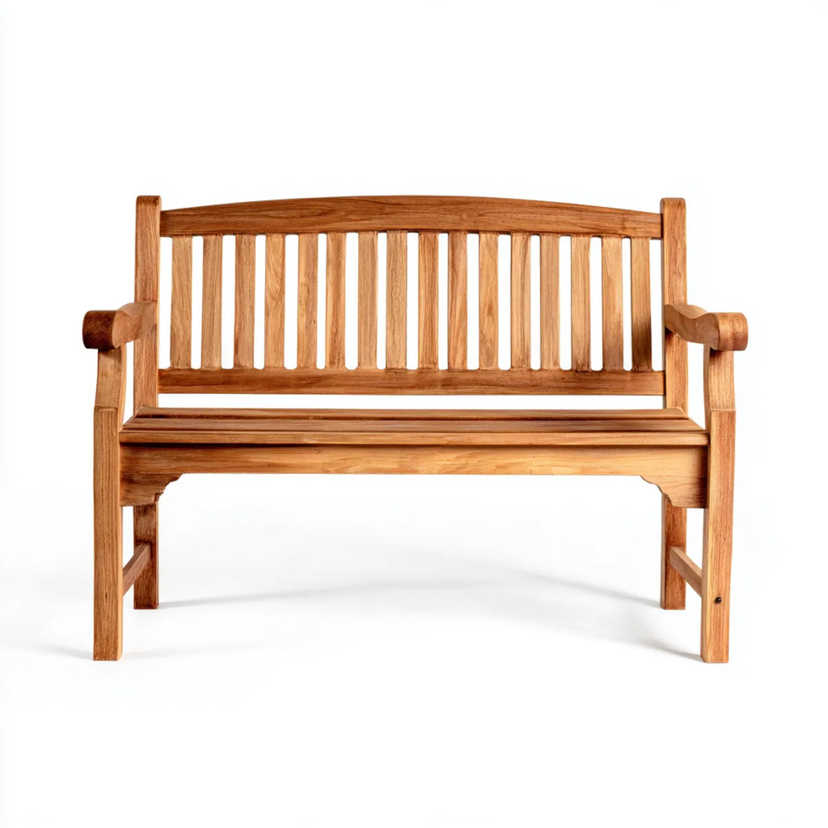 Panca da giardino 2 posti marrone in legno massello di teak rettangolare 120 x 65 x 90 cm