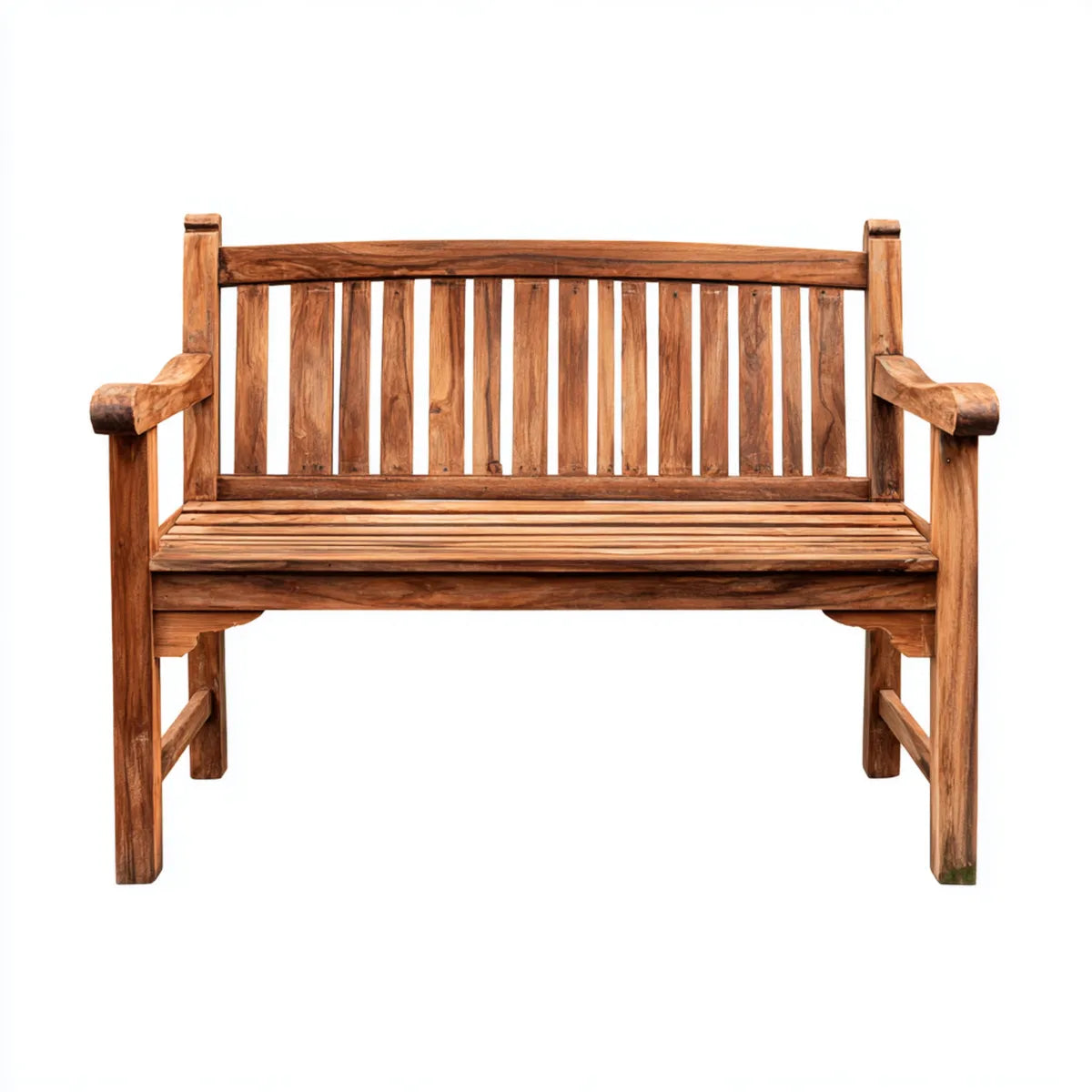 Panca da giardino 2 posti marrone 120 x 65 x 92 cm in legno massello di teak rettangolare