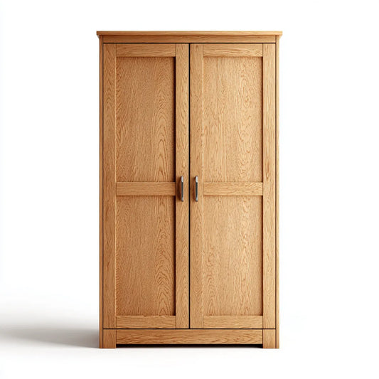 Armadio a 2 ante rovere naturale 100 x 55 x 190 cm in rovere massello rettangolare