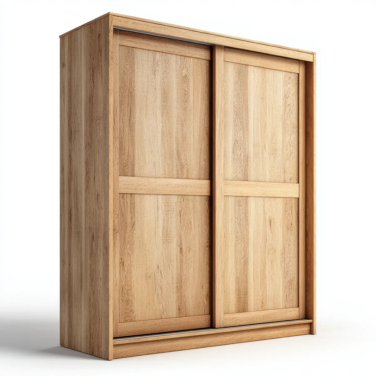 Armadio guardaroba 2 ante scorrevoli rovere 120 x 60 x 200 cm in truciolare nobilitato rettangolare