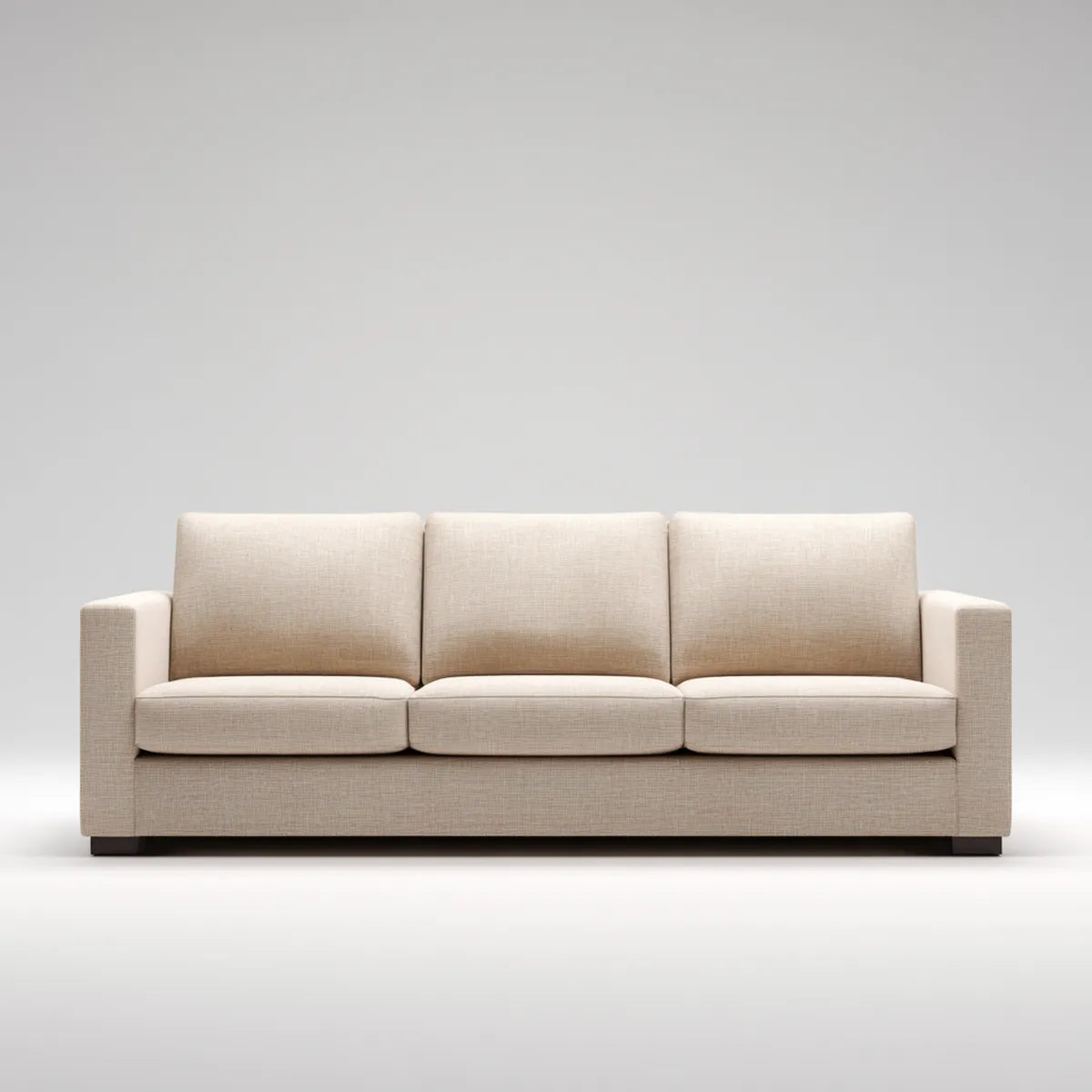 Divano 3 posti beige rettangolare in poliestere 210 x 88 x 85 cm