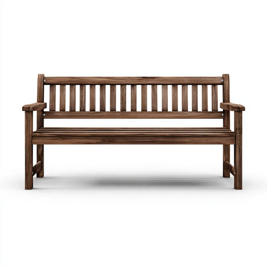 Panca da giardino 3 posti marrone in legno massello di acacia rettangolare 150 x 60 x 90 cm